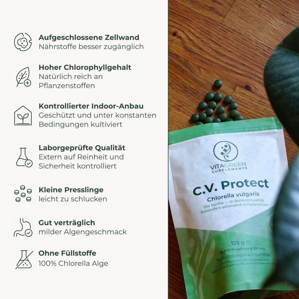 C.V. Protect Chlorella vulgaris – Produktvorteile im Überblick