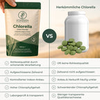Chlorella Green Powder im Vergleich zu herkömmlicher Chlorella