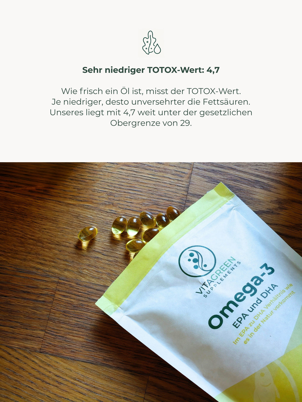 Omega-3 mit sehr niedrigem TOTOX-Wert 4,7