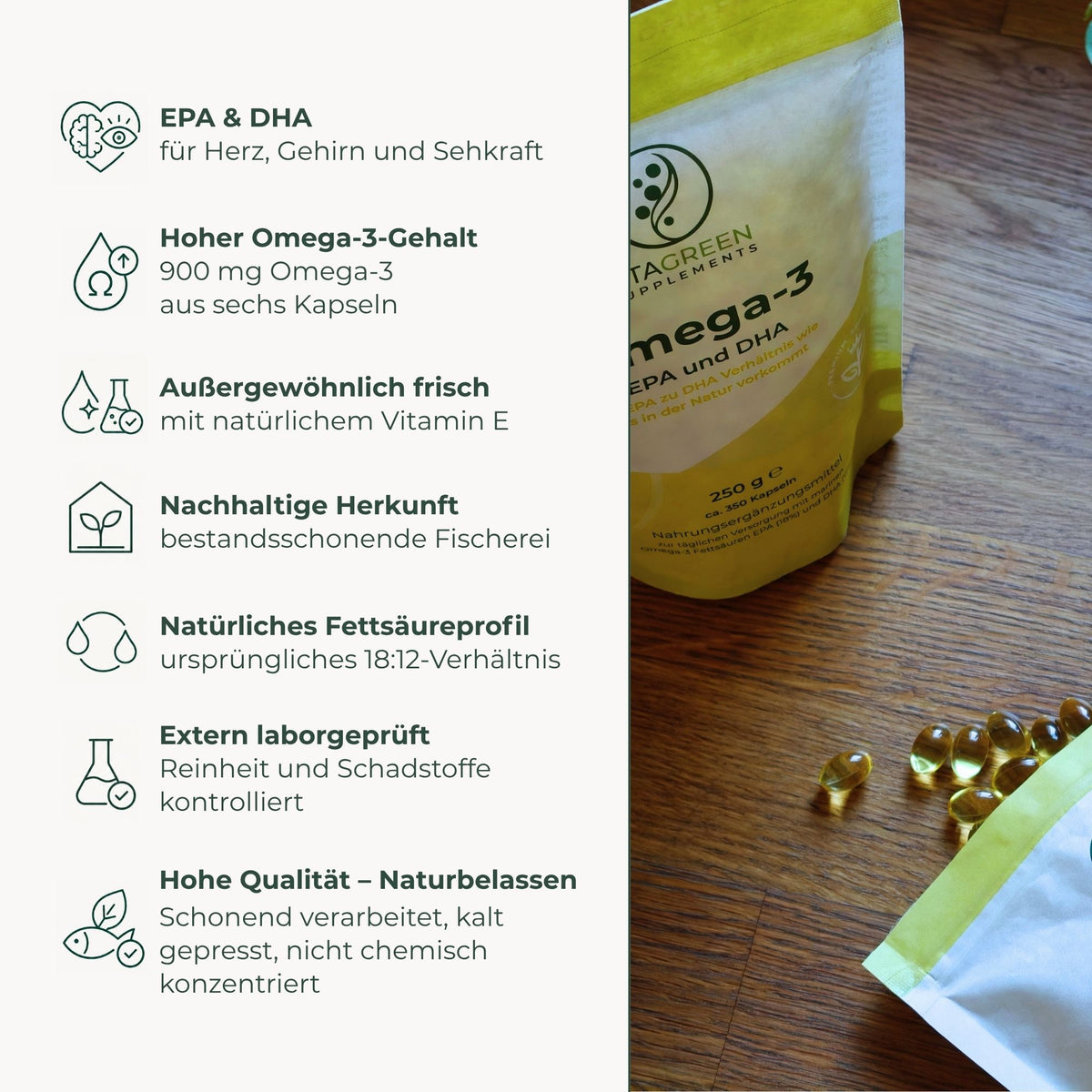 Omega-3 Premium Fischöl – Produktvorteile im Überblick