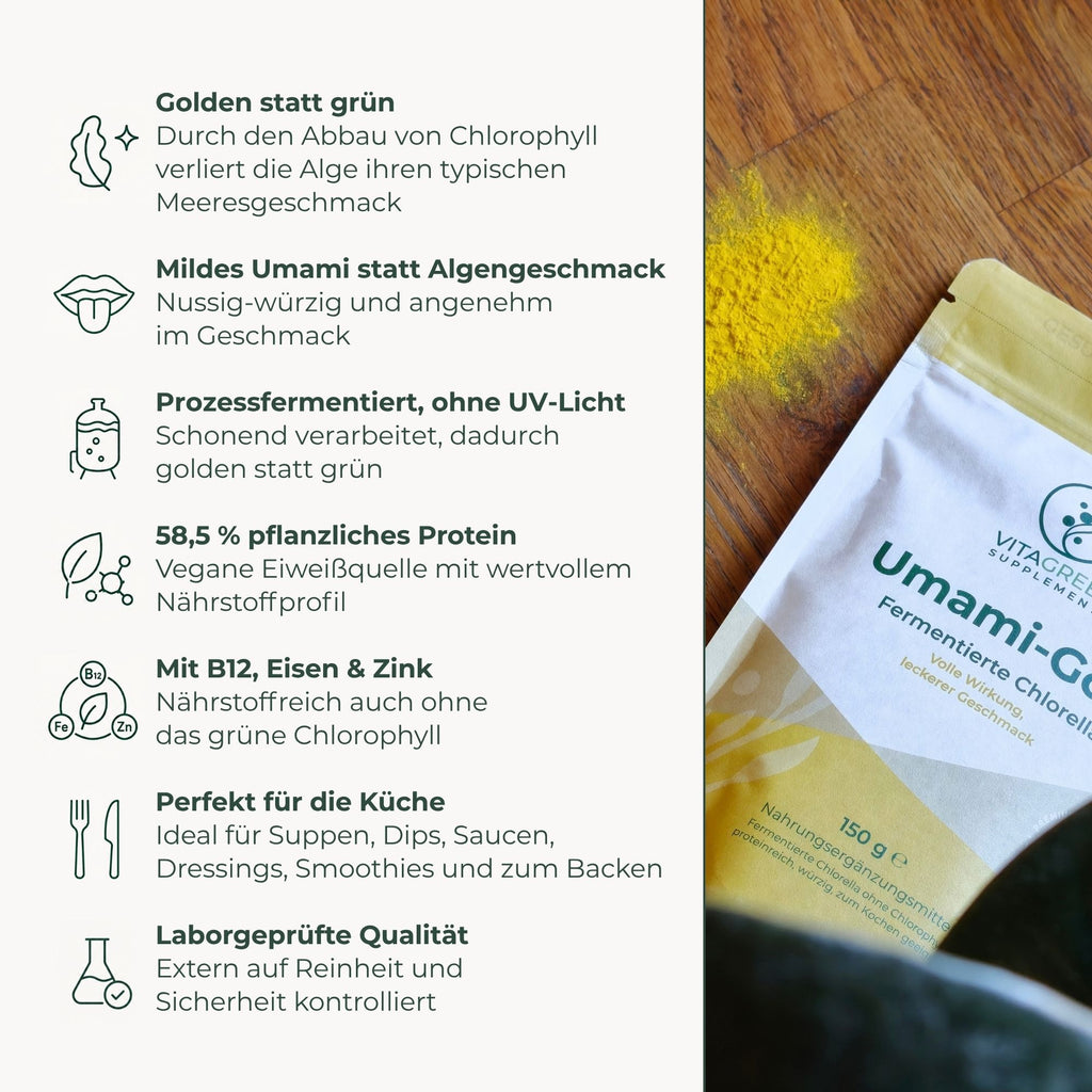 Umami-Gold fermentierte Chlorella – Produktvorteile im Überblick