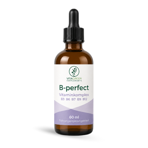 B-perfect · Vitamin-B-Komplex — Produktabbildung — KI-erzeugtes Bild