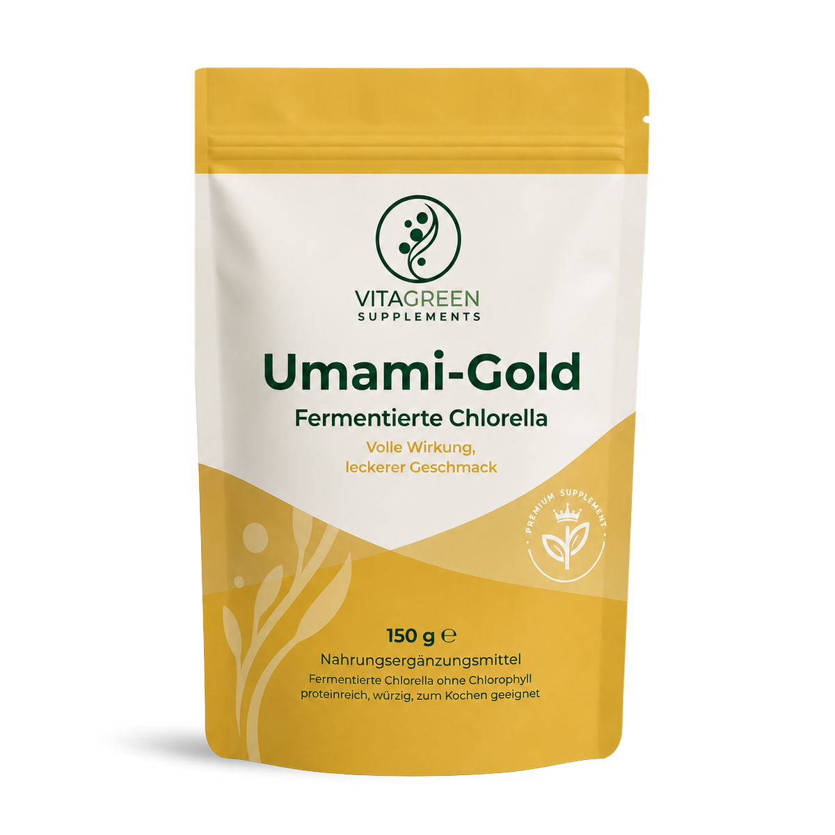 Umami-Gold Chlorella — Produktabbildung — KI-erzeugtes Bild