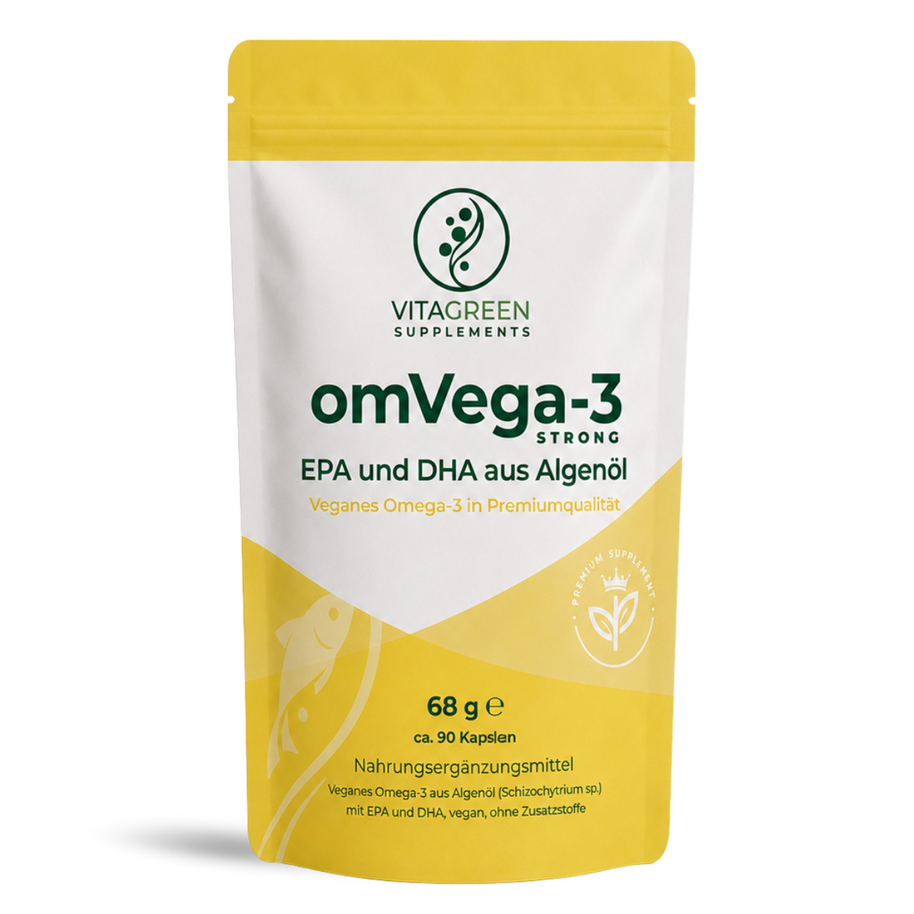 omVega-3 STRONG Beutel 68 g mit ca. 90 Kapseln, freigestellt